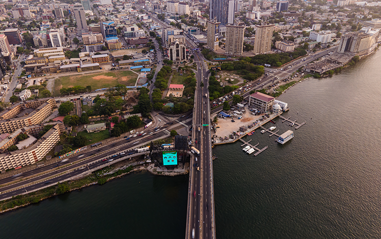An aerial view of Lagos